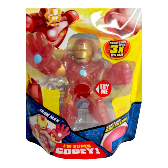Iron Man Heroes of Goo Jit Zu Marvel 2020 Red & Yellow Filling Brand New - Picture 1 of 3
